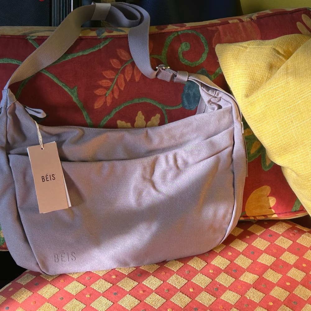 NWT BÉIS The Carryall Crossbody  in Lavender Purple - Picture 8 of 8